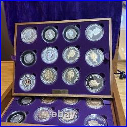 Queen Elizabeth II Golden Jubilee Silver Proof Collection 24 Coin Set 2002