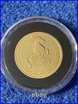 Queens Beasts 1/4 Oz Gold Bullion complete collection+ Silver Proof Completer