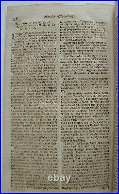RARE 1785 The Boston Magazine (June)Coins/Gold Value Bowdoin, Governor of Mass