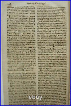 RARE 1785 The Boston Magazine (June)Coins/Gold Value Bowdoin, Governor of Mass