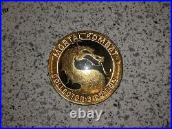 RARE 18K Gold Plated MORTAL KOMBAT Collector's Edition Coin Pogs Slammer