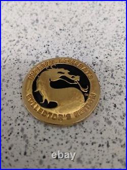 RARE 18K Gold Plated MORTAL KOMBAT Collector's Edition Coin Pogs Slammer