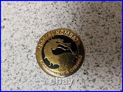 RARE 18K Gold Plated MORTAL KOMBAT Collector's Edition Coin Pogs Slammer