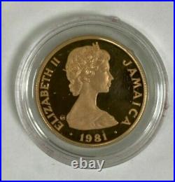 RARE 1981 Jamaica $250 Gold Proof Coin Diana & Charles Royal Wedding 1491 Minted