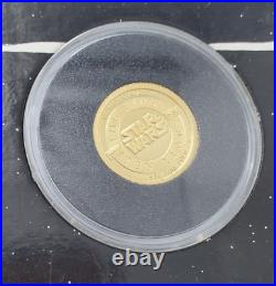 RARE 1987 Star Wars 1/4 Ounce. 999 Gold Coin- Rarities Mint in Packaging