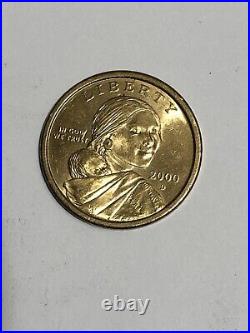 RARE 2000 ERROR D Sacagawea One Dollar Gold Coin US Liberty $1 Collectible