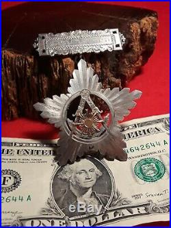 RARE Masonic Freemason 1891 Rose Gold Silver Coin Ceremonial Brother Award