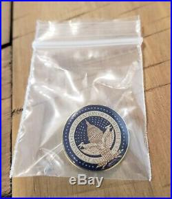 RARE Official Donald Trump 2017 1 Inaugural Seal Label Pin Gold 45 MAGA Coin