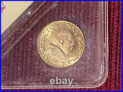 RARE VINTAGE 8K Solid LOT Gold COIN N. 4 Miniature Gold coins POPES COLLECTION