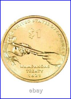 RARE sacagawea Wampanoag Treaty 1621 Gold Coin for collection