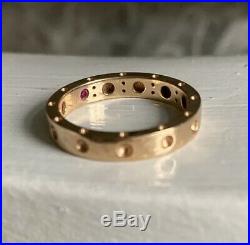 ROBERTO COIN Authentic Rose Gold Pois Moi 18K Ring Symphony Collection Sz 6