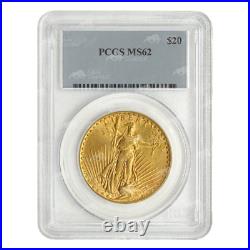 Random Year $20 Saint-Gaudens Double Eagle MS-62 Gold Coin United States Mint