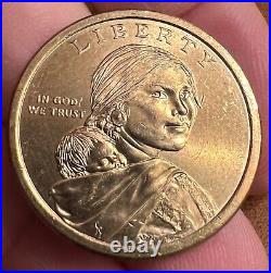 Rare 2009-P Sacagawea US Dollar Coin Rim Lettering Collectible $1 Gold