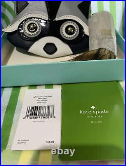 Rare Brand New Pkg Kate Spade Night Creature Collection Raccoon Coin Purse