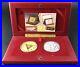 Rare Chinese Pair of Collectible Coins Set Silver & Gold Vf2
