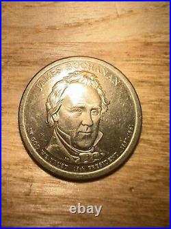 Rare Collectible James Buchanan Presidential 1$ Gold Dollar Coin