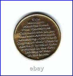 Rare Gold Apollo 11 Mfa Flown Metal Nasa Columbia Eagle Medallion Medal Coin