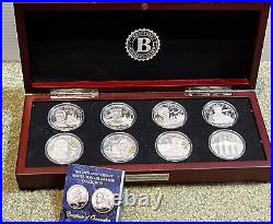 Rare Limited Edition Pearl Harbor Silver & Gold Plated Proof 8 Coin Collection