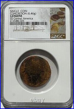 Rare Ss Central America Shipwreck Encrusted Ngc 6.46 Gram Coin Super Cool