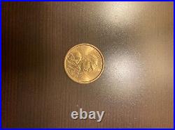 Rare coin 2001-d dollar coin best condition color gold these are for collection