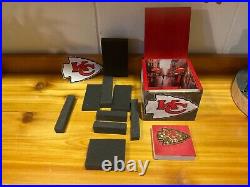 Rare kansas city chiefs, gold plated 3D arrowhead challenge coin and display box