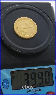 Razer Gaming zGOLD Collectible Token Coin Gold-Tone Super Rare with Box 40g 45mm