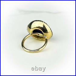 Roberto Coin Art Deco Haute Couture Collection Ring 18k Gold Tsavorite Diamond