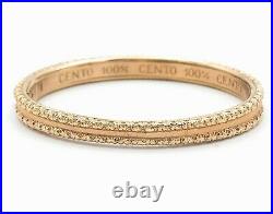 Roberto Coin Cento Collection 18K Rose Gold with Diamond Bangle Bracelet