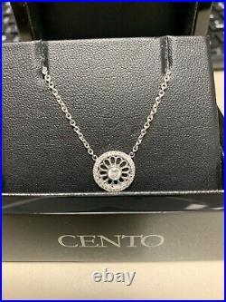 Roberto Coin Cento Collection 18k White Gold & Diamond Mini Rosette Necklace