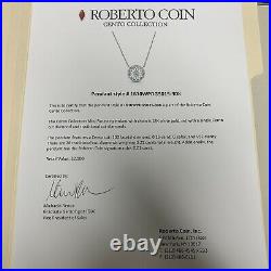 Roberto Coin Cento Collection 18k White Gold & Diamond Mini Rosette Necklace