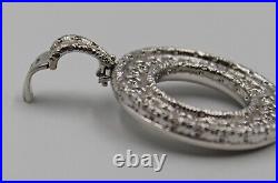 Roberto Coin Cento Collection Diamond Circle Pendant 18K White Gold 1.5 TCW 750