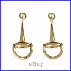 Roberto Coin Cheval Collection Earrings 18k Yellow Gold Stirrup Design