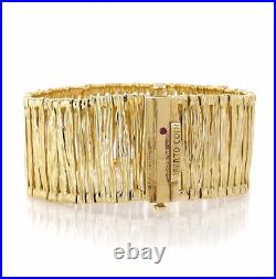 Roberto Coin Elephanito Collection 18k Yellow Gold Wide Elegant Bracelet