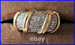 Roberto Coin Nabucco Collection Two Tone 18K White Yellow Gold Diamond Ring