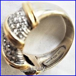 Roberto Coin Nabucco Collection Two Tone 18K White Yellow Gold Diamond Ring