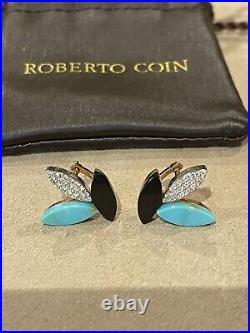 Roberto Coin Petal Collection Gemstone Earrings in Rose Gold