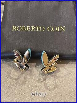 Roberto Coin Petal Collection Gemstone Earrings in Rose Gold