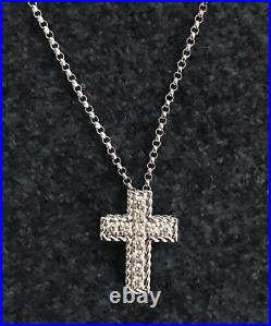 Roberto Coin Princess Collection White Gold Diamond Cross 0.15 ct necklace