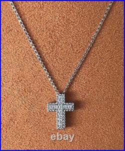 Roberto Coin Princess Collection White Gold Diamond Cross 0.15 ct necklace