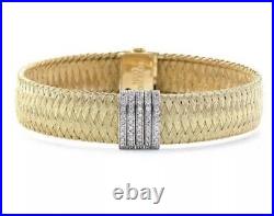 Roberto Coin Silk Weave Collection 5 Row Diamond Bracelet