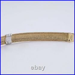 Roberto Coin Silk Weave Collection 5 Row Diamond Bracelet in 18k Yellow Gold
