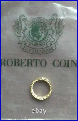 Roberto Coin Symphony Collection 18K Yellow Gold Golden Gate Band Ring Size 7