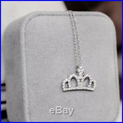 Roberto Coin Tiny Treasure Collection 18K Diamond Princess Crown Necklace 18