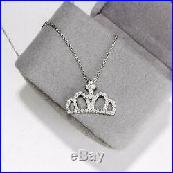 Roberto Coin Tiny Treasure Collection 18K Diamond Princess Crown Necklace 18