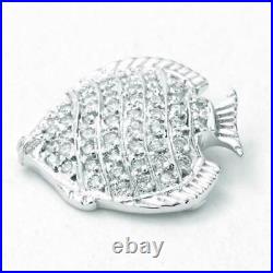 Roberto Coin Tiny Treasures Collection 0.25 CTTW Diamond Fish Pendant in 18K Whi