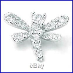 Roberto Coin Tiny Treasures Collection Dragonfly Pendant in 18k White Gold