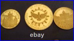 Rome Italy 18K Gold Coin Vatican El Medina Collection Medals LOT 3 Catholic