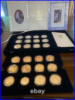 Royal Mint 1997 Golden Wedding Collection Silver Coin Set with 24K Gold