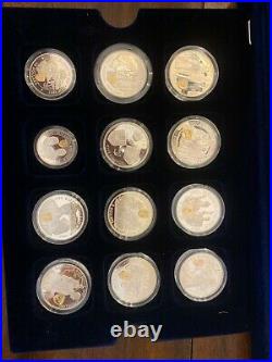 Royal Mint 1997 Golden Wedding Collection Silver Coin Set with 24K Gold