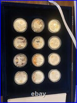 Royal Mint 1997 Golden Wedding Collection Silver Coin Set with 24K Gold